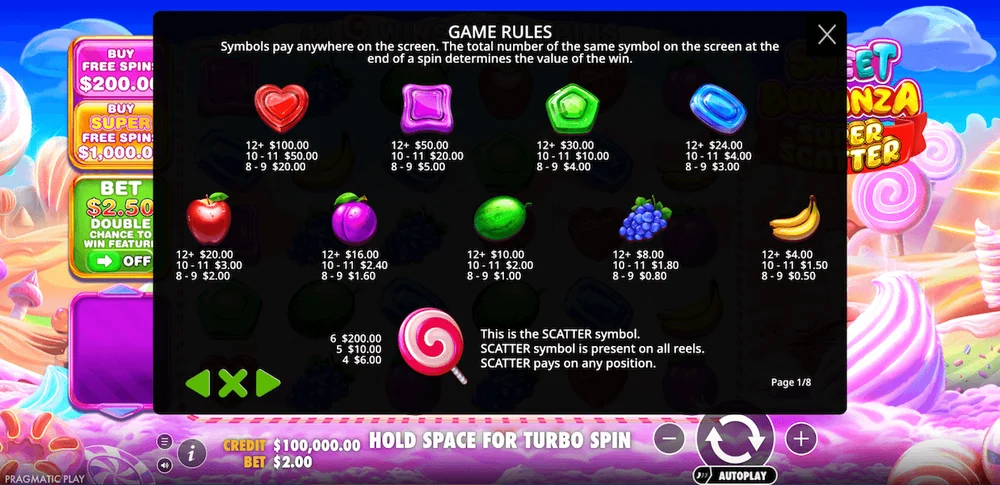 sweet bonanza super scatter rtp