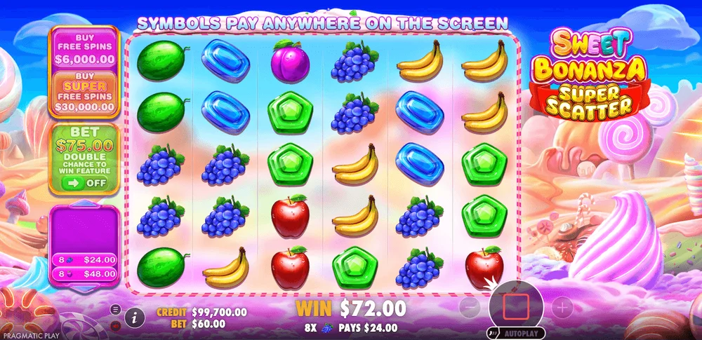 sweet bonanza super scatter gameplay