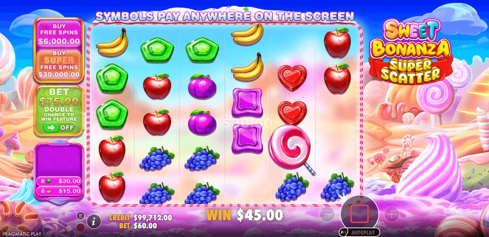 sweet bonanza super scatter big wins